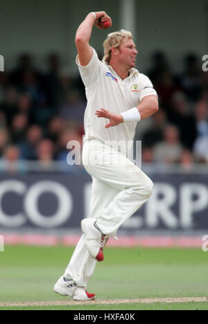 SHANE WARNE Australien TRENT BRIDGE NOTTINGHAM ENGLAND 26. August 2005 Stockfoto