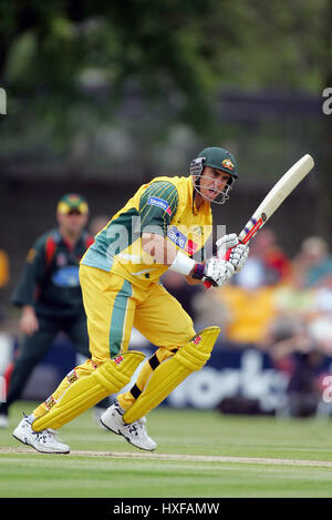 MATTHEW HAYDEN Australien GRACE ROAD LEICESTER 11. Juni 2005 Stockfoto