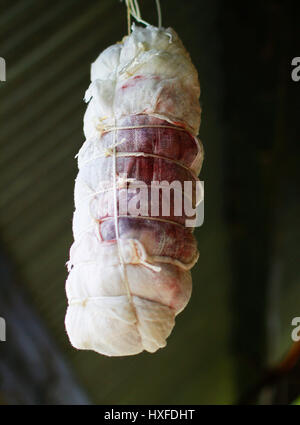 Nach Hause ausgehärteten Rindfleisch Bresaola Stockfoto