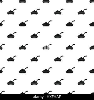 Schale mit Kaviar mit Löffel Muster, einfachen Stil Stock Vektor