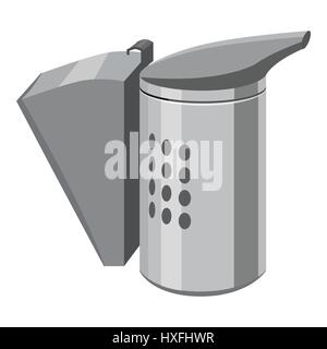 Imkerei Raucher Symbol, grauen monochromen Stil Stock Vektor