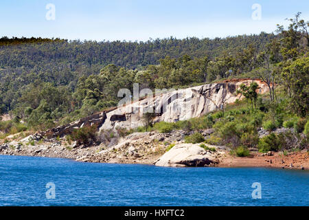 Mundaring Weir Reservoir Bereich, Western Australia, in der Nähe von Perth. Stockfoto