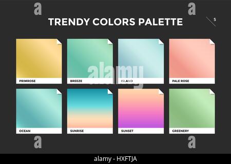 Reihe von bunten trendigen gradient Vorlage Stock Vektor