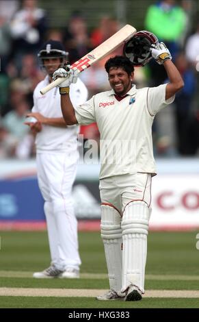 SARWAN macht seine 100 ENGLAND V Westinseln RIVERSIDE CHESTER-LE-STREET ENGLAND 17. Mai 2009 Stockfoto