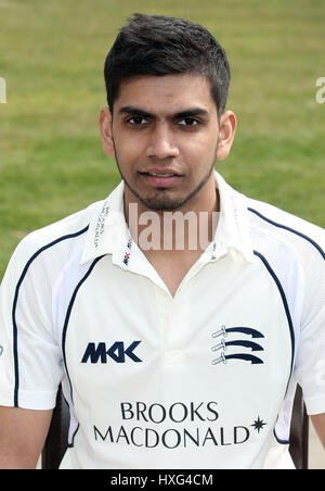 RAVI PATEL MIDDLESEX CCC LONDON ENGLAND UK 8. April 2013 Stockfoto