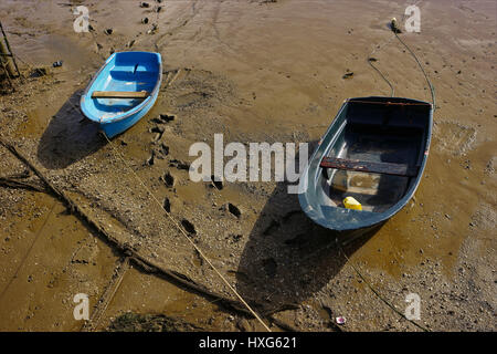 Verlassene und faule Boote im Hafen von La Reina, Palos De La Frontera, Huielva, Spanien Stockfoto