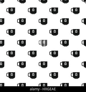 Tasse Tee Muster, einfachen Stil Stock Vektor