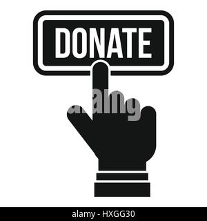 Hand drückt, einfachen Stil-Ikone zu spenden Stock Vektor