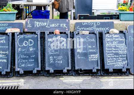 Fisch, Stall, Aldeburgh, Suffolk, UK Stockfoto