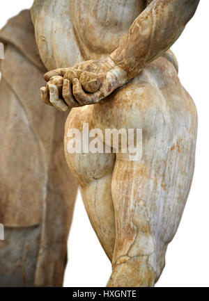 Ende des 2. Jahrhunderts n. Chr. römische Statue des Herkules, Inv 6001, Sammlung Farnese, National Museum of Archaeology, Neapel, Stockfoto
