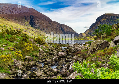 Gap of Dunloe, Bergpass in Killarney National Park, nahe gelegenen Killarney, County Kerry, Irland Stockfoto