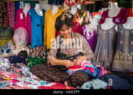 Psar Nat, der zentrale Markt, Stadt Battambang, Provinz Battambang, Kambodscha, Asien Stockfoto