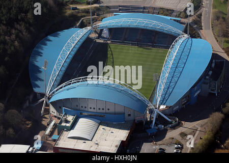 Luftbild von der John Smith Stadion, Huddersfield, Yorkshire, Großbritannien Stockfoto