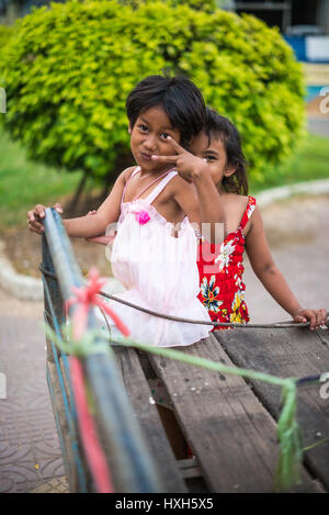 Menschen auf der Straße, Siem Reap, Kambodscha. Asien Stockfoto