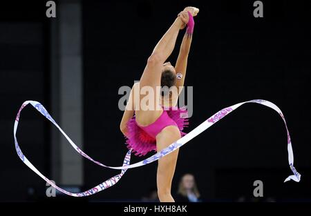 FRANCESCA JONES rhythmische Gymnastik rhythmische SPORTGYMNASTIK SECC HYDRO GLASGOW Schottland 25. Juli 2014 Stockfoto