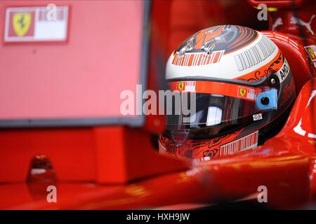 KIMI RÄIKKÖNEN FERRARI TEAM SPA-FRANCORCHAMPS Belgien 5. September 2008 Stockfoto