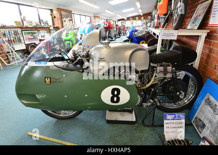 Ein Oldtimer Motorrad in einem Museum im Vereinigten Königreich Stockfoto