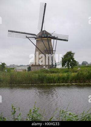 Mühle-Netzwerk bei Kinderdijk-Elshout Stockfoto