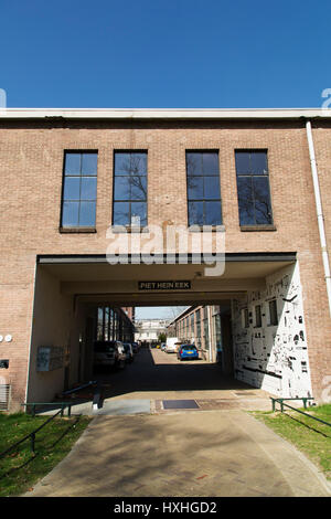 Piet Hein Eek Studio in Eindhoven, Niederlande. Das Gebäude ist die Konstruktion und Fertigung Hauptsitz der niederländischen Designer Piet Hein Eek Stockfoto