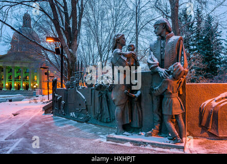 Die ukrainische Centennial Pioneer Monument, Legislature Grounds, Edmonton, Alberta, Kanada Stockfoto