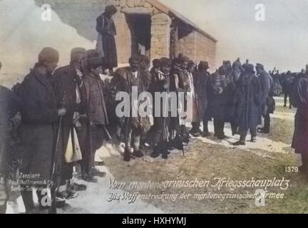 Ersten Weltkriegs deutsche fotografische Ansichtskarte ein Denkmal in Montenegro, 1915. Von der New York Public Library. Hinweis: Bild wurde digital eingefärbt wurde mit einem modernen Verfahren. Farben können Zeit ungenau sein. Stockfoto