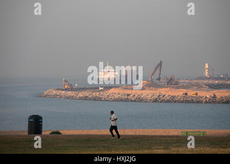 Galle Face grüne Colombo SriLanka Stockfoto