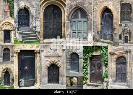 Alte Holztür Stockfoto