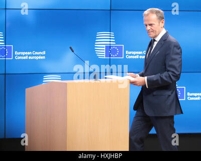 Brüssel, Belgien. 29. März 2017. Europäische Rat EU27 Führer nach Großbritannien Austritt Benachrichtigungsschreiben Erklärung. Bildnachweis: Leo Cavallo/Alamy Live-Nachrichten Stockfoto