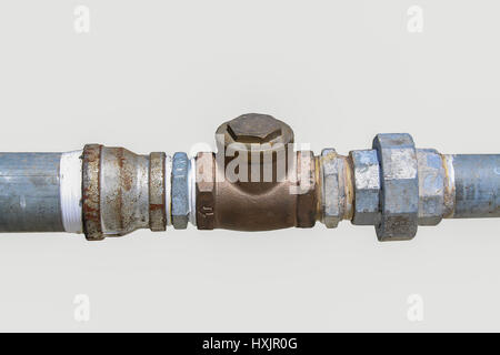 Die Firma war Lot Gelenke mit Stahlrohr Stockfoto