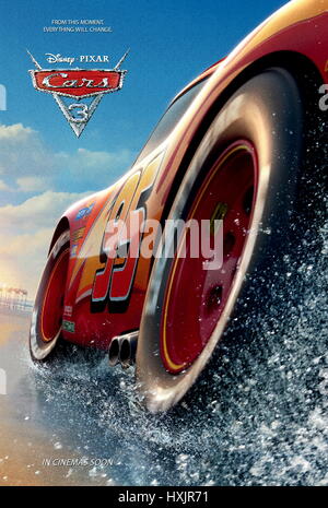 FREIGABEDATUM: Juni 2017 Titel: Autos 3 STUDIO: Pixar Regisseur: Brian Gebühr PLOT: Lightning McQueen macht sich auf zu einer neuen Generation von Rennfahrern beweisen, dass er immer noch den besten Rennwagen der Welt Bild: Lightning McQueen Plakatkunst. (Kredit-Bild: © Pixar/Unterhaltung Bilder) Stockfoto