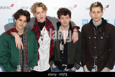 22. März 2017 - Bradley Simpson, James McVey, Tristan Evans und Connor Ball von The Vamps besuchen wir Tag 2017 SSE Wembley Arena in London, England, U Stockfoto