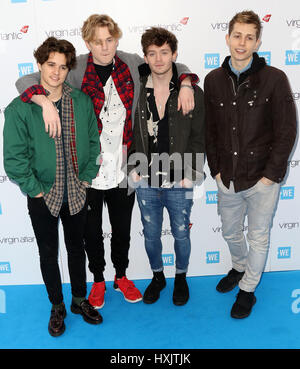 22. März 2017 - Bradley Simpson, James McVey, Tristan Evans und Connor Ball von The Vamps besuchen wir Tag 2017 SSE Wembley Arena in London, England, U Stockfoto