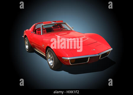 Auto-1982 Chevrolet Corvette Stingray LT-1. Rot. Stockfoto