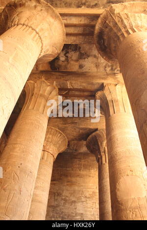 Edfu Tempel des Horus in Edfu Stadt am Nil Stockfoto