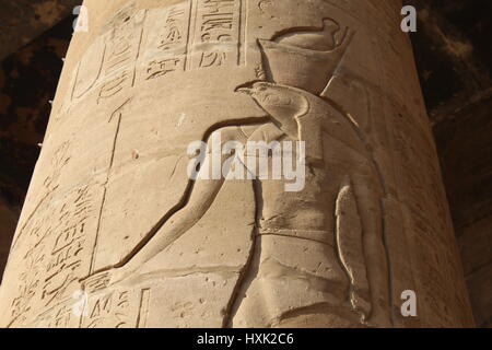 Edfu Tempel des Horus in Edfu Stadt am Nil Stockfoto