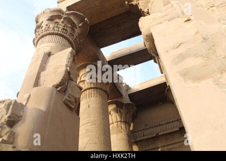 Edfu Tempel des Horus in Edfu Stadt am Nil Stockfoto