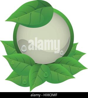 Grüne Ökologie label Stock Vektor