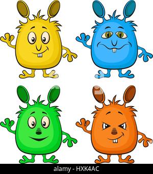 Cartoon-Monster-Satz Stock Vektor