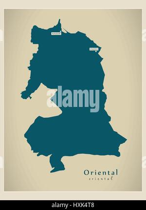 Moderne Karte - Oriental MA Stock Vektor