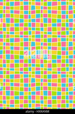 Hellen mehrfarbigen geometrischen Mosaik nahtlose Muster Stock Vektor
