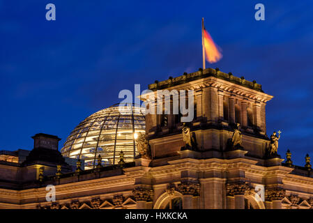 Reichstag, Sitz des Deutschen Bundestages in Berlin Stockfoto