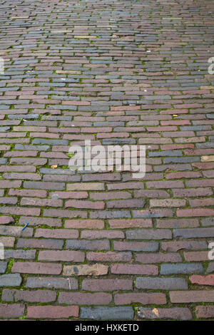 Hintergrund Textur einer gepflasterten Straße. Stockfoto