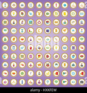 100 Business Planung Icons set im Cartoon-Stil Stock Vektor