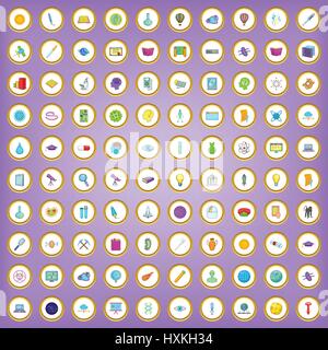 100 Entwicklung Icons set im Cartoon-Stil Stock Vektor
