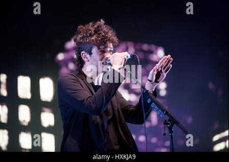 Matthew Healy von 1975 führt am Tag2 des T im Park Festival Strathallan Schloss am 9. Juli 2016 in Perth, Schottland. (Foto von Ross Gilmore) Stockfoto