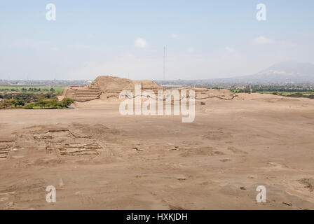 Südamerika, Peru, Trujillo, Salaverry. Chan Chan, größte Adobe Stadt, 1000 Jahre alte Hauptstadt des Königreichs Chimu Stockfoto