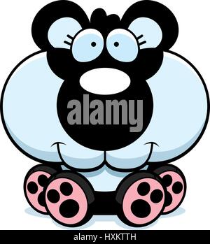 Ein Cartoon Illustration ein Panda Cub lächelnd. Stock Vektor