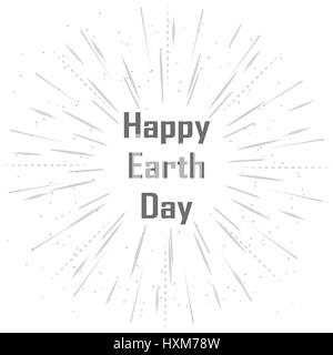 Glücklich Earth Day Schriftzug Handkarte, Hintergrund. Vektor-Illustration für Banner, Poster. Stock Vektor