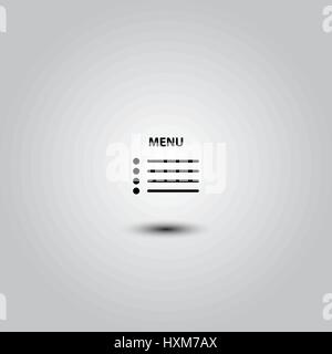 Menü-Symbol auf Hintergrund isoliert. Moderne flach Piktogramm, Business, Marketing, Internet-Konzept Stock Vektor
