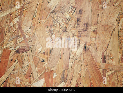 Oriented Strand Board (OSB) Hintergrund Textur. Stockfoto